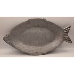 Arthur Court Vintage Cast Aluminum Fish Serving Platter Tray 0102 Silver 14.5in